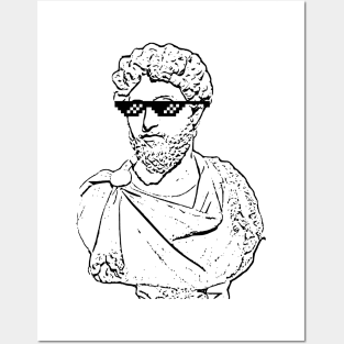 Stoic Marcus Aurelius Sunglasses Meme Stoicism Posters and Art